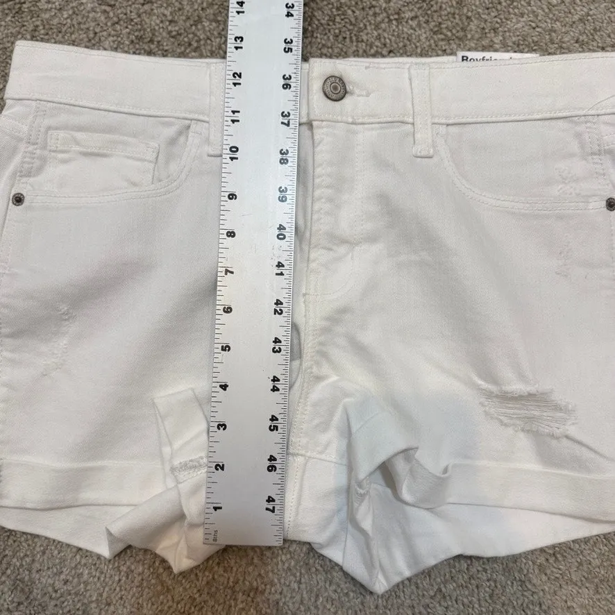 new NWOT Old Navy 8 Boyfriend distressed cuffed jean denim shorts SH 3062 - Image 7