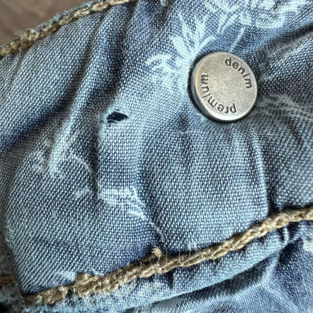 Paige Hollywood Hills Jeans Womens 28 Classic Rise Bootcut Distressed Blue - Image 15