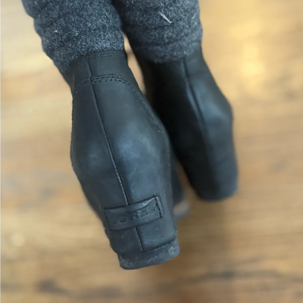 Sorel Conquest Wedge Waterproof black Boot 8.5 EUC - Image 6