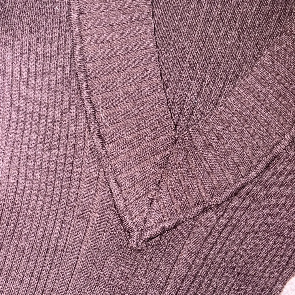 It's Our Time Deep Brown Y2K V-Neck Sweater - Image 2