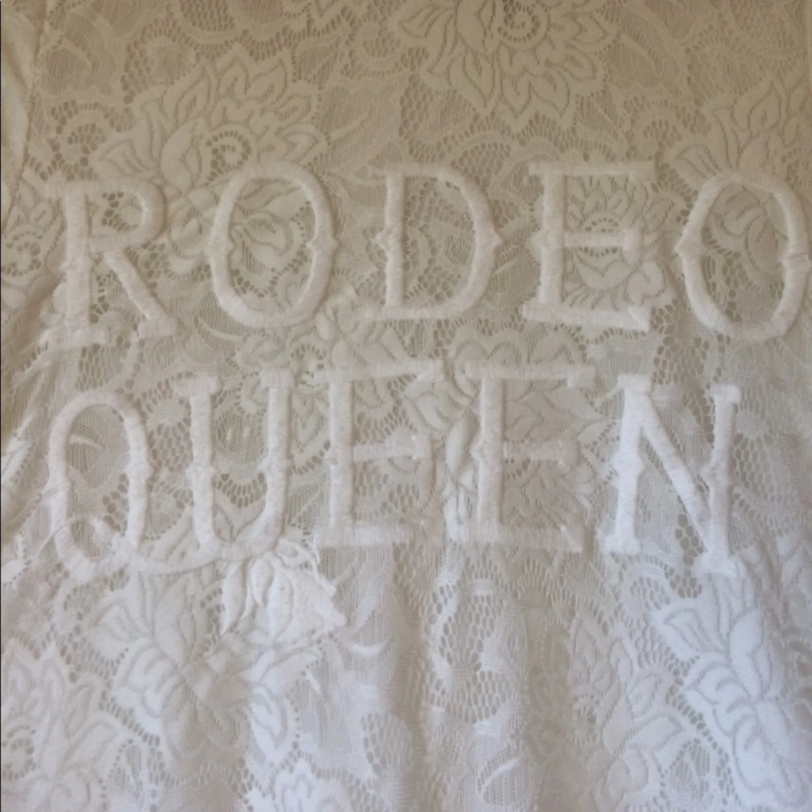 WILDFOX Rodeo Queen Festival White Lace Dress Size XS - Image 6