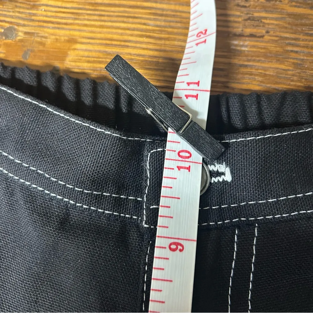 VTG Deadstock Fenini Black With White Ribbon/Black Ricrac Trim Pants: Small - Image 6