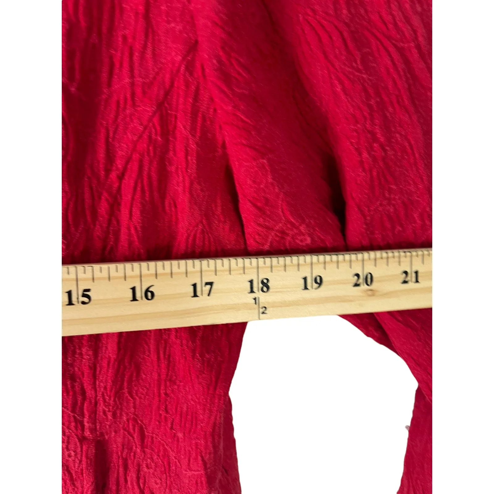 Chico's Size 1 Size Small Red Button Up Textured Light Weight‎ Jacket - Image 6