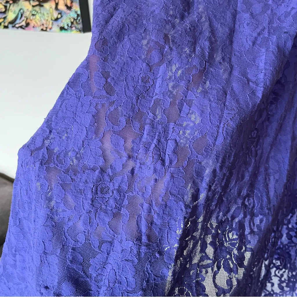 Hanky Panky Sheer Purple Lace Lingerie Chemise Slip Dress 3X - Image 7