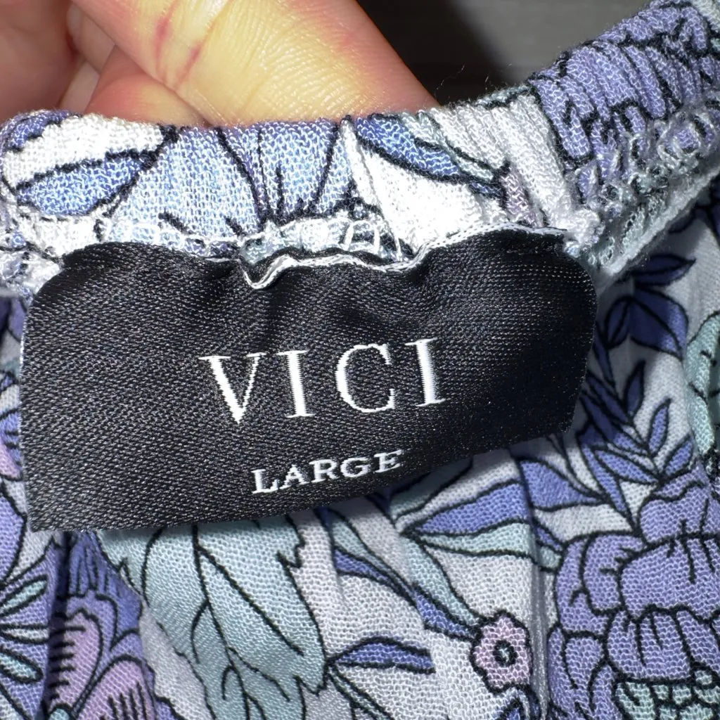 VICI Off Shoulder Floral Mini Dress Women’s Ruffle Smocked Boho Summer Party - Image 3