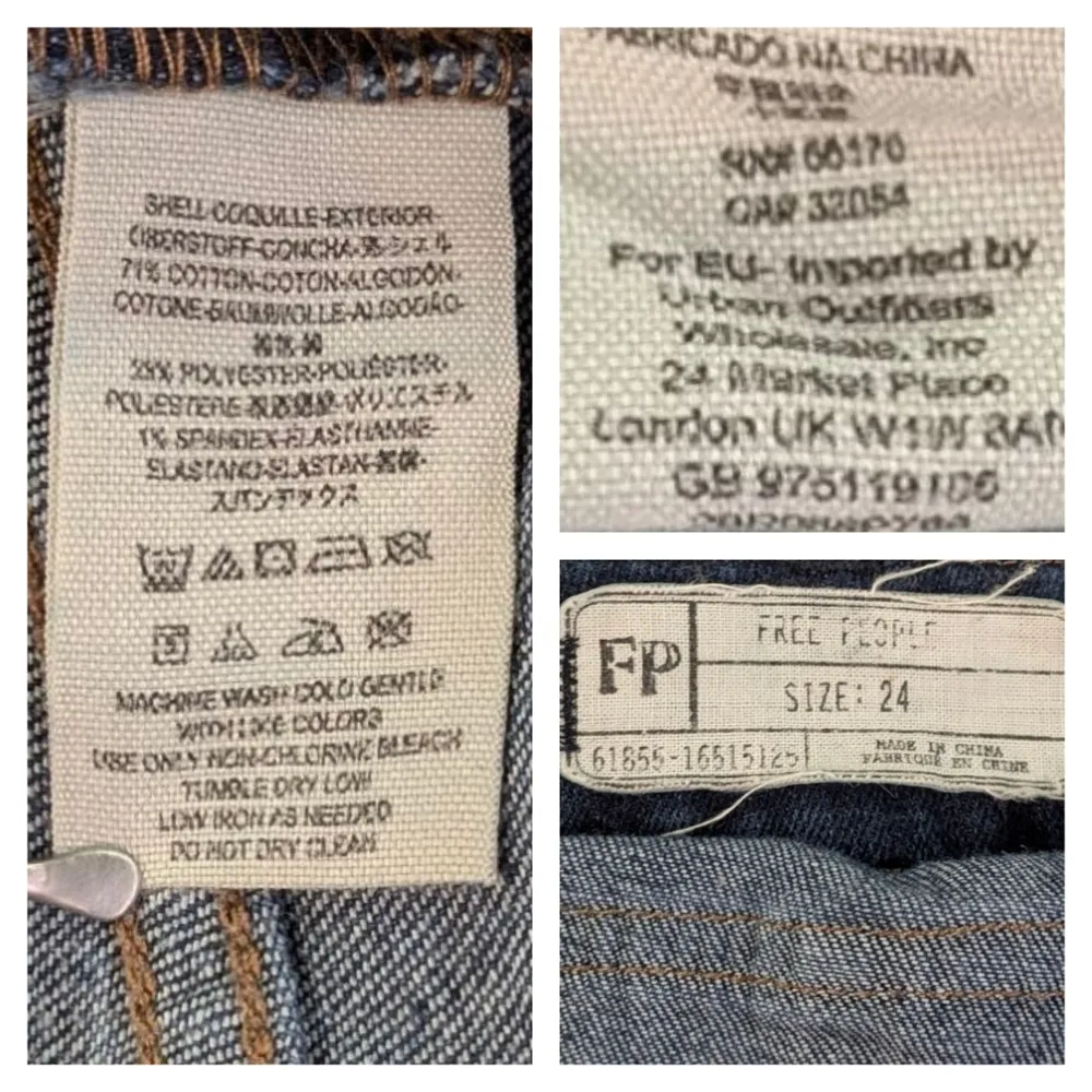 Free People Overalls EUC Size 24     J1695 - Image 9