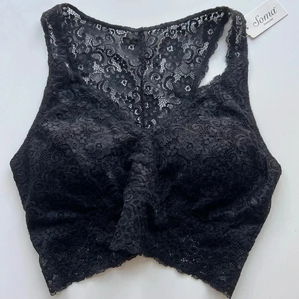 Soma Bralette Lace Racerback Size Medium - Image 2