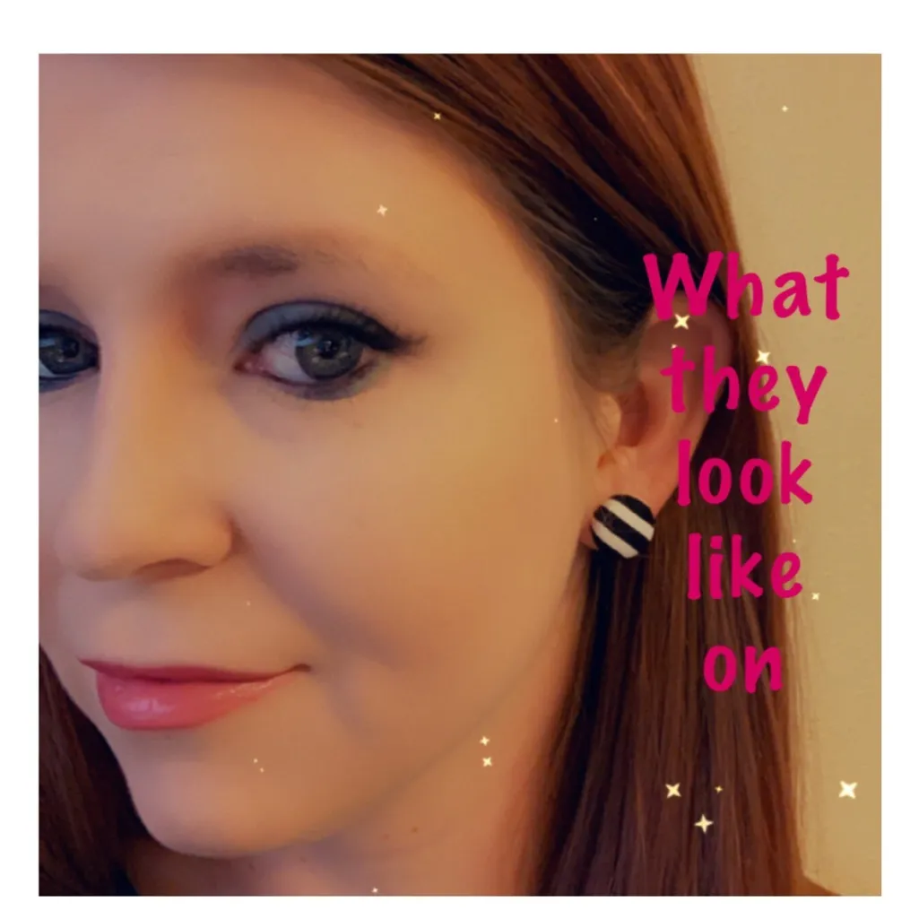 Chicken Print Button Earrings, Button Earrings, Gifts, Stocking Stuffers - Image 6