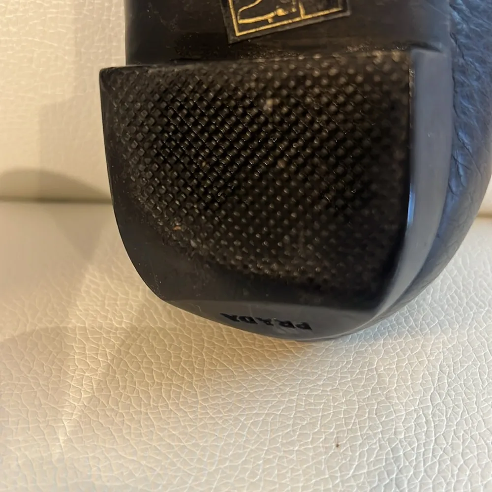 Prada Black Leather Loafers with Metallic Accent - Image 15