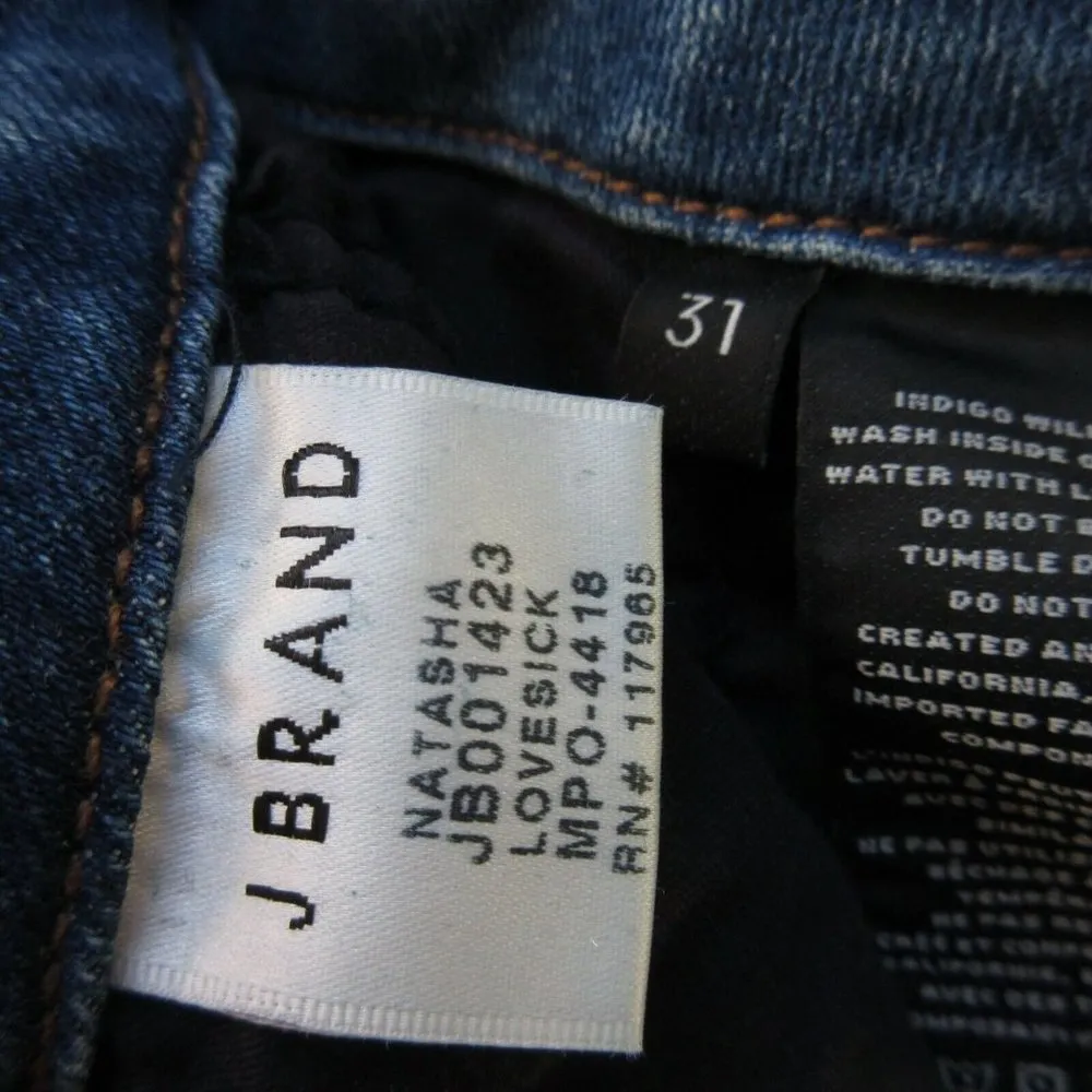 NWT J Brand Natasha in Lovesick Sky High Crop Skinny Buttonfly Stretch Jeans 31 - Image 5