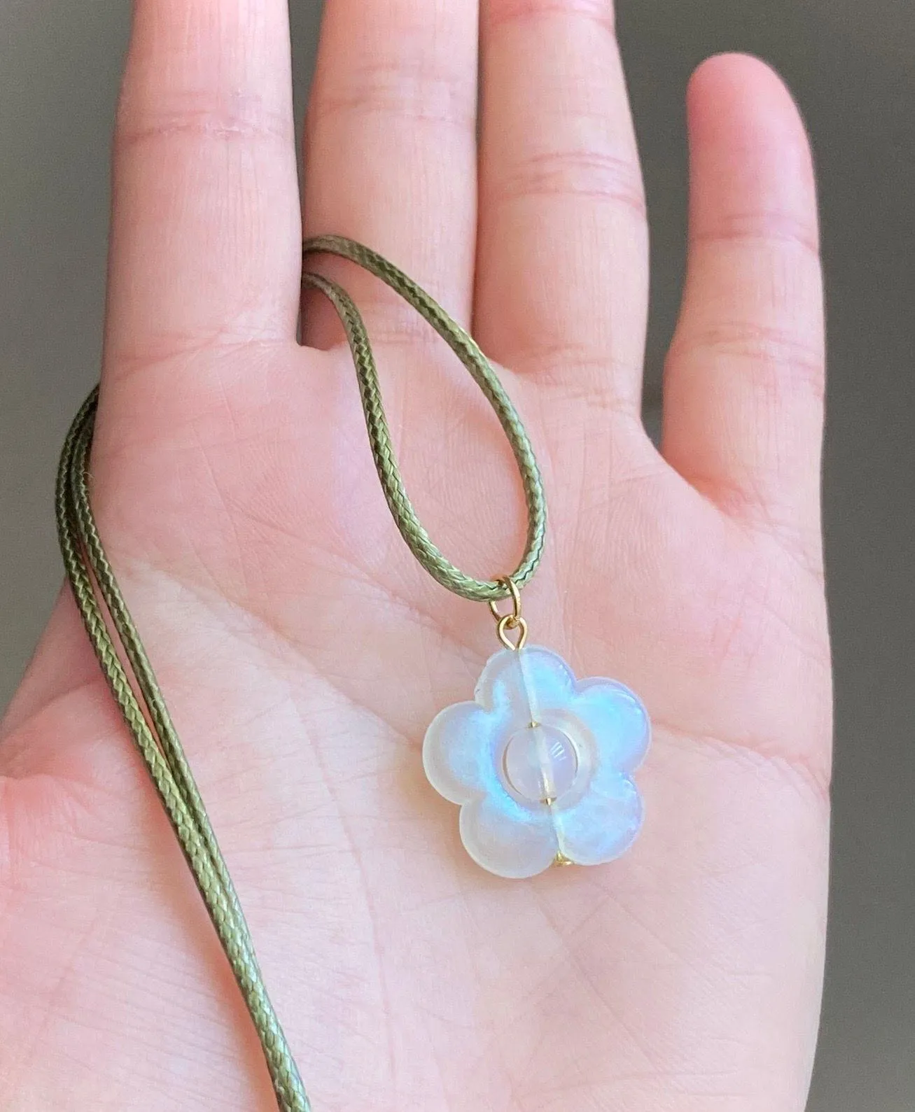 Handmade simple flower fairy cottage boho cute necklace🌼 - Image 3