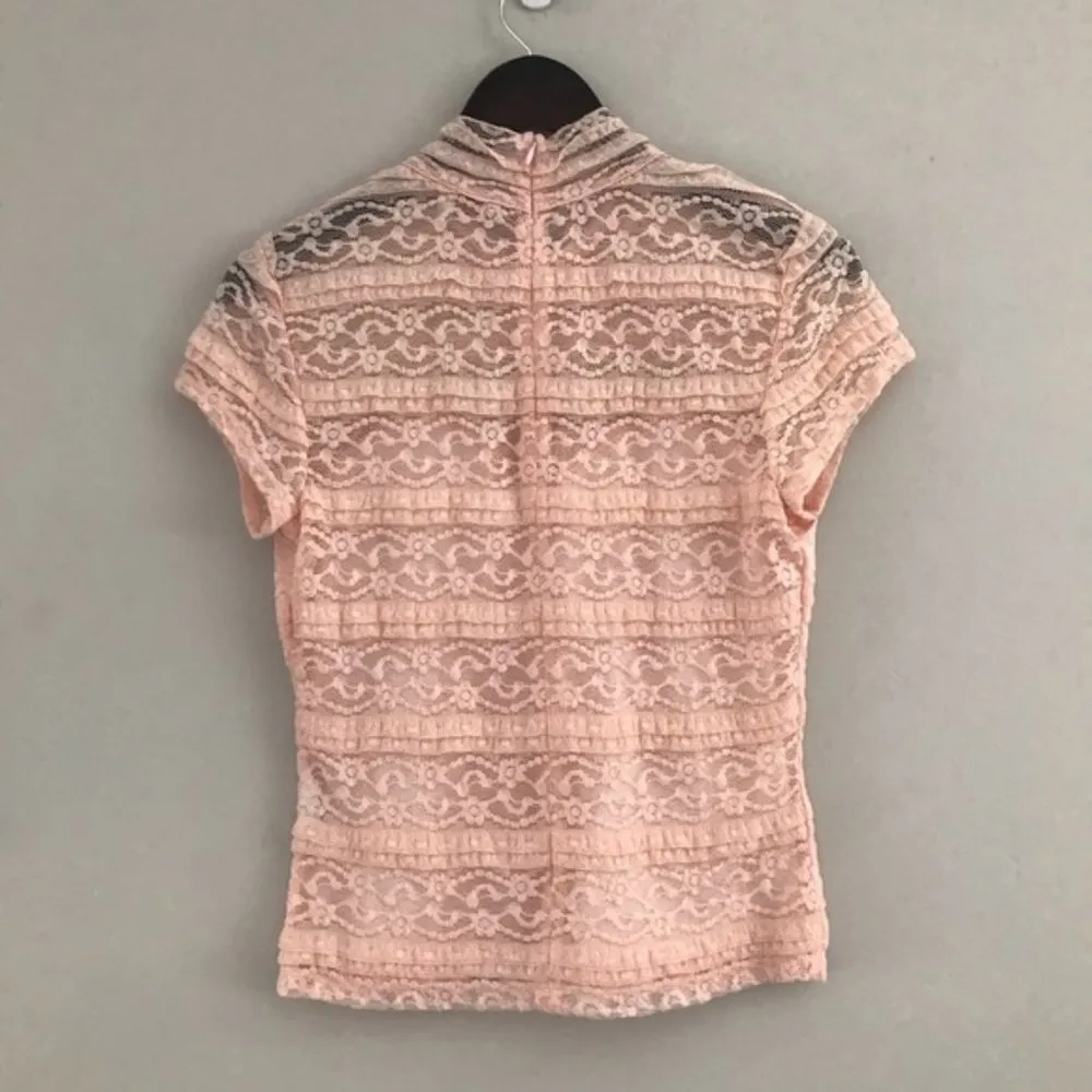 Blush Pink Lace Top Large - Image 6