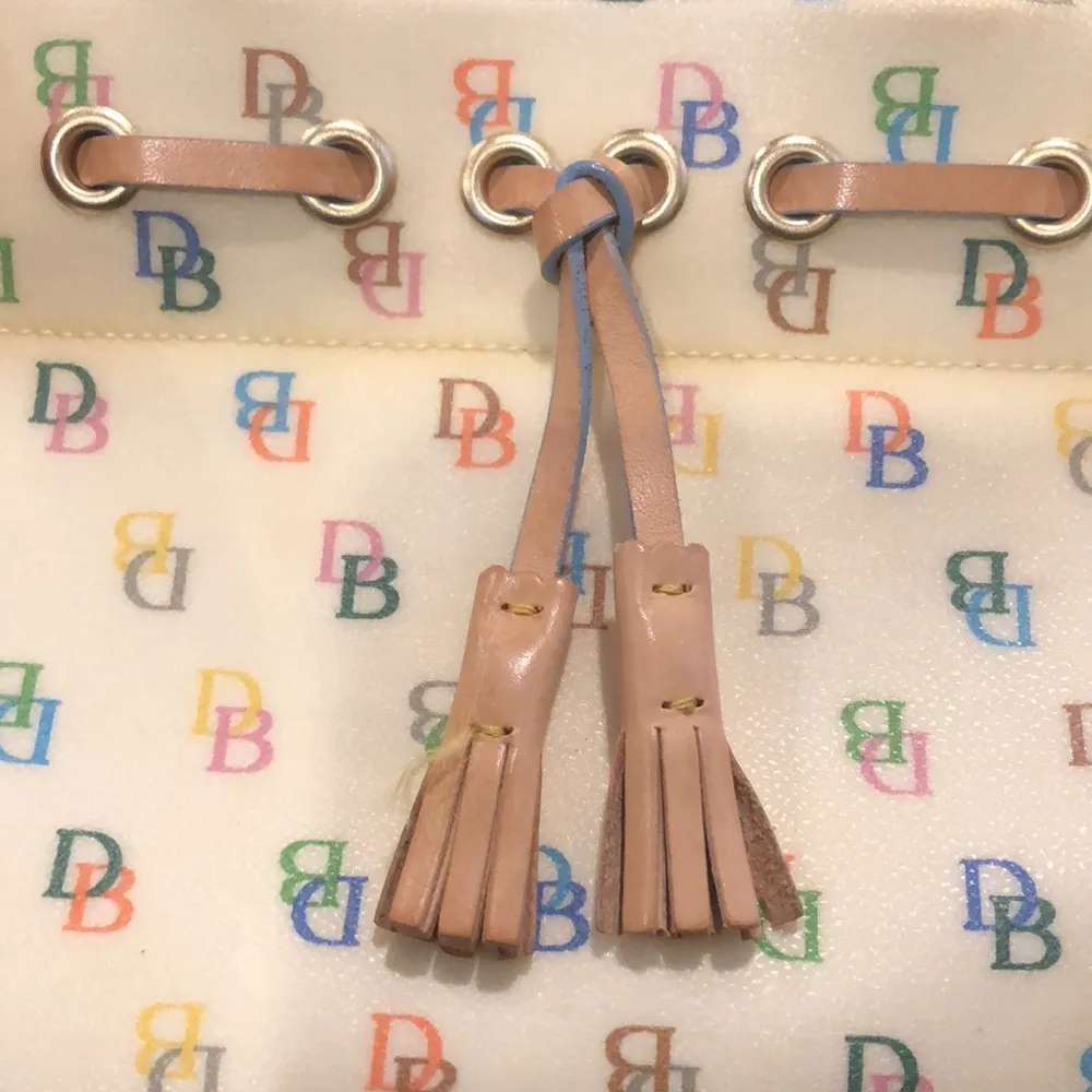 Rainbow Zipper Monogram Logo Leather Tote Crossbody Shoulder Bag - Image 14