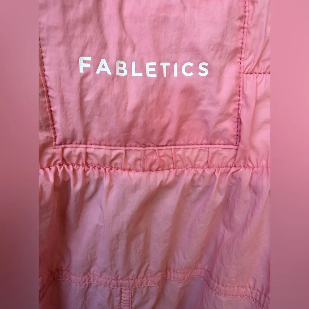 Fabletics Ultra High-Waisted Piped Nylon Retro Pants Rouge Blush | Size Small - Image 4