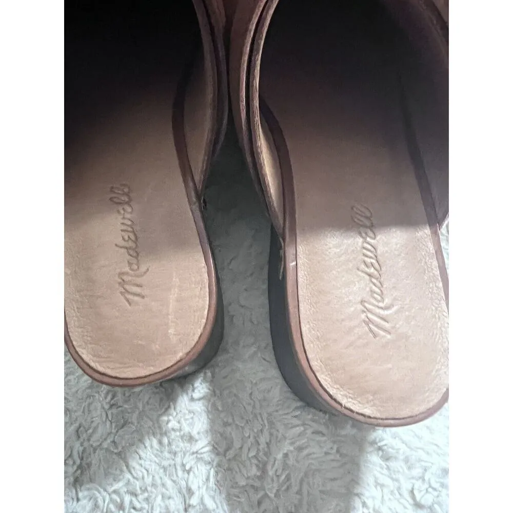 Madewell Leather Clogs Mules Brown Women’s Size 8.5 - Image 4