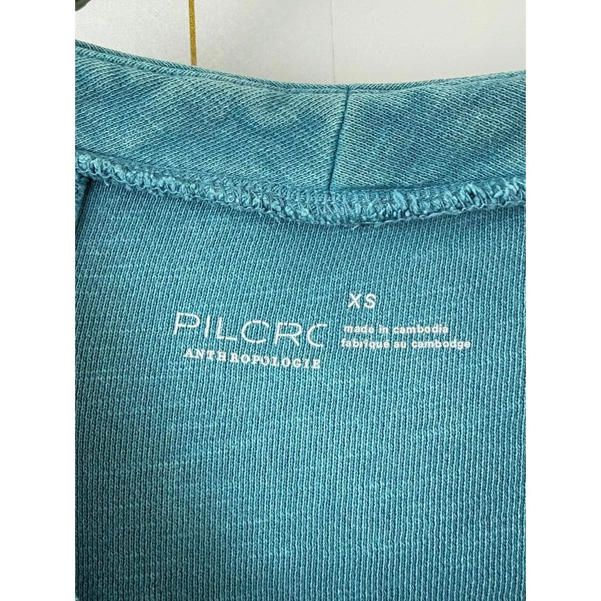 Pilcro from Anthropologie Teal Imogen Seamed Tunic Sweatshirt - Size - XS - Image 5