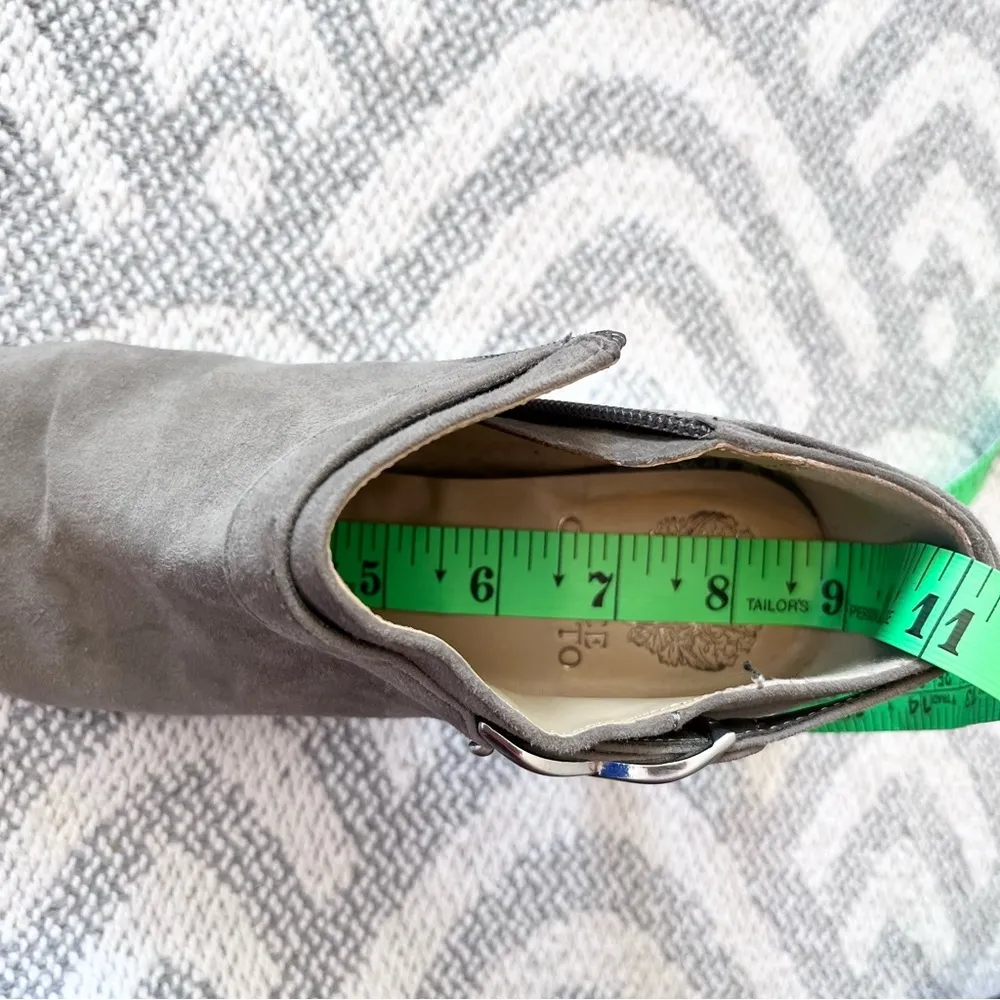 VINCE CAMUTO Venida Gray Suede Leather Heeled Ankle Booties 6 M - Image 10