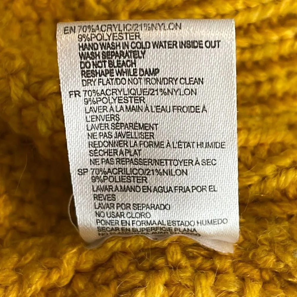 RD Style Womens Pullover Sweater Acrylic Blend Turtleneck Knit Yellow Size XS - Image 9