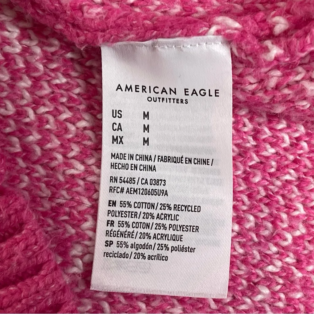 American Eagle | Pink Oversized Bandana Sweater | Medium - Image 12