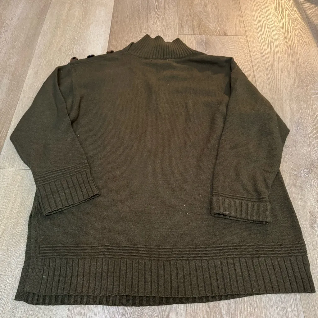Anthropologie Olive Green Mock Neck Sweater - Image 8