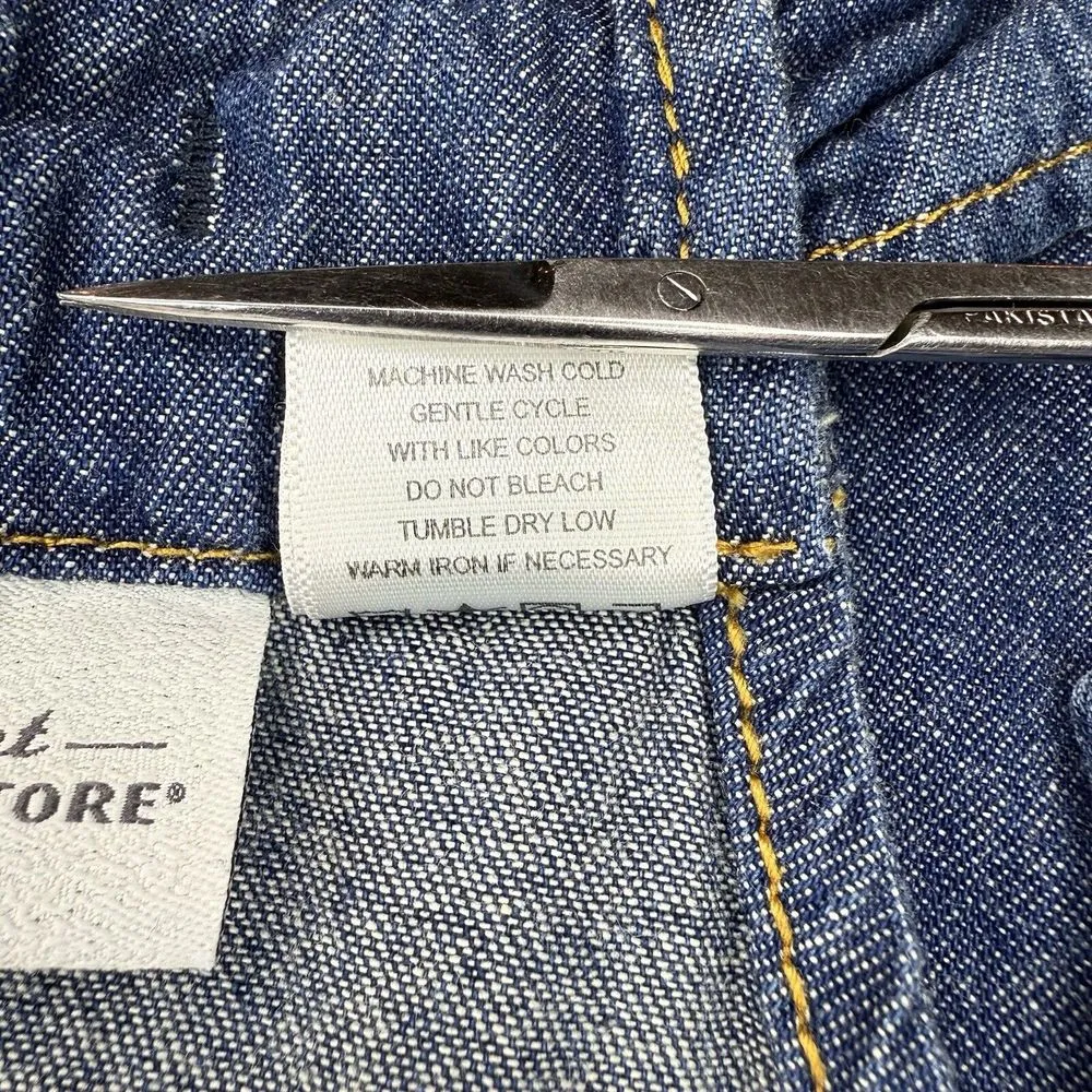 Vintage Vermont Country Store‎ Jumper Dress M Modest Jean Overall Chambray Denim Blue Size M - Image 7