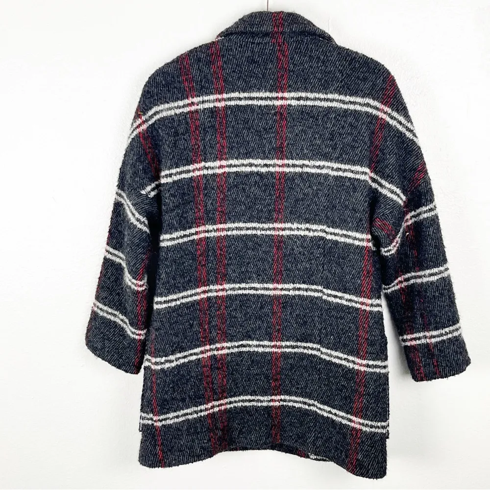 SITA MURT Plaid Wool Blend Lined Trench Coat, Size EU 36 - Image 2