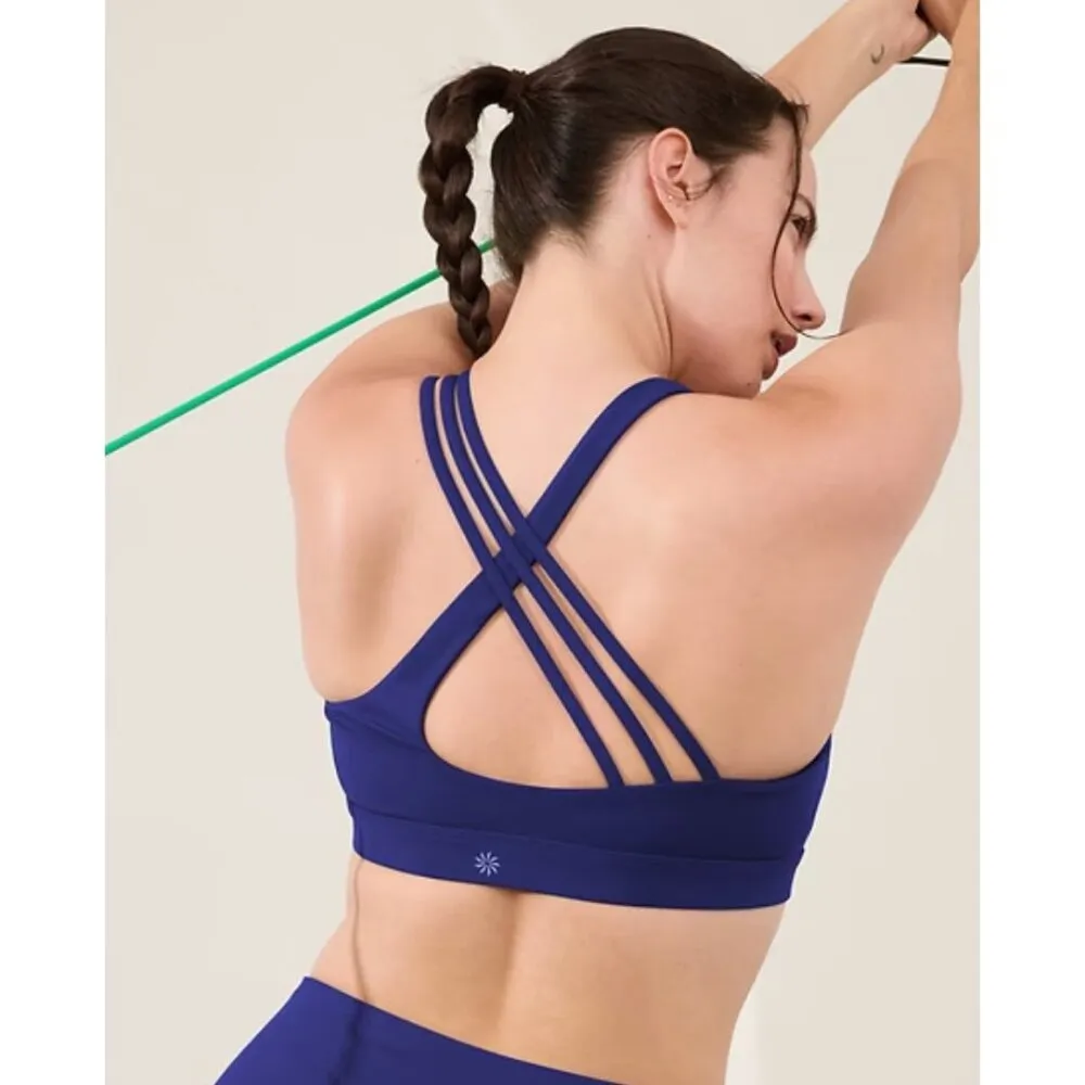 Athleta M Cup A-C Train Free Bra Deep Marine Blue/Purple Medium - Image 5