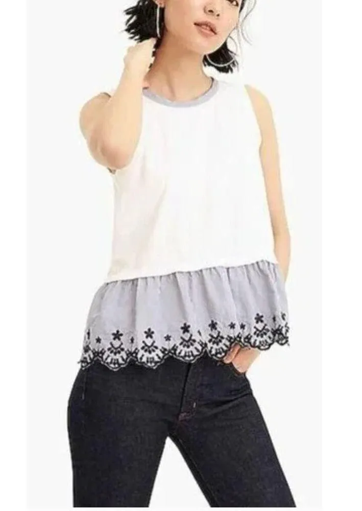 J. Crew Peplum Tulip-back Tank Top size Small - Image 7