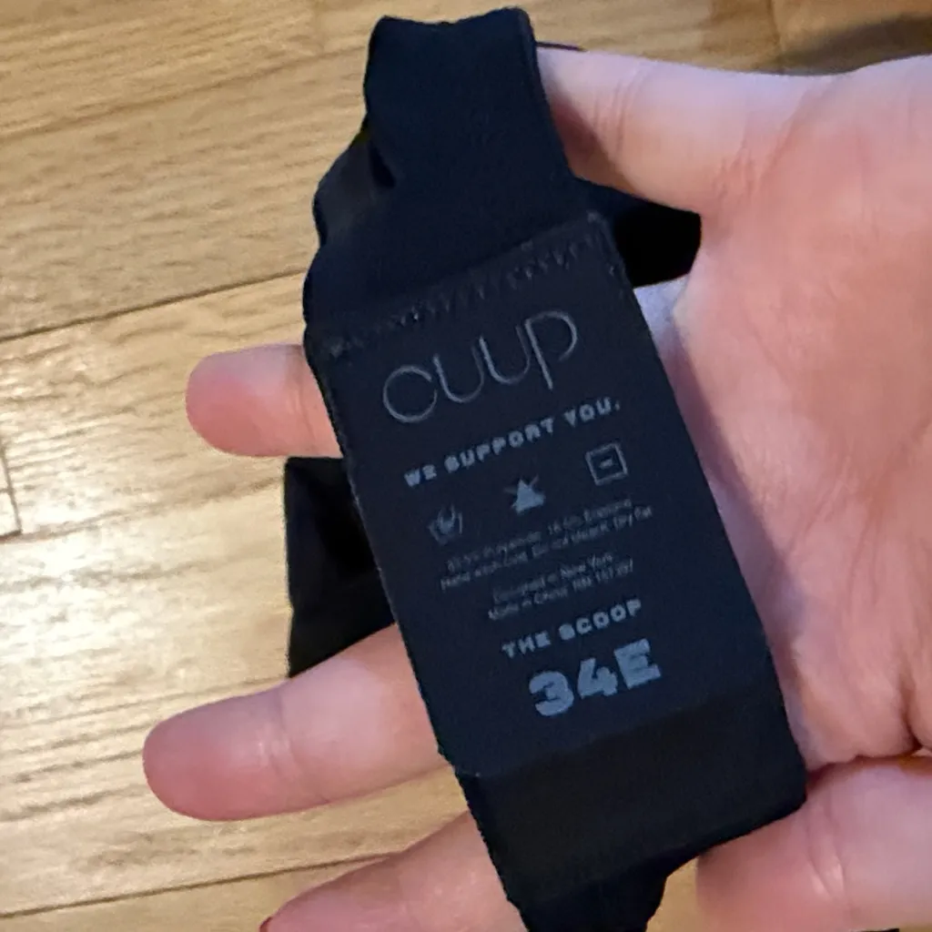 NWT CUUP Black Scoop Micro Bra Sz 34E - Image 4