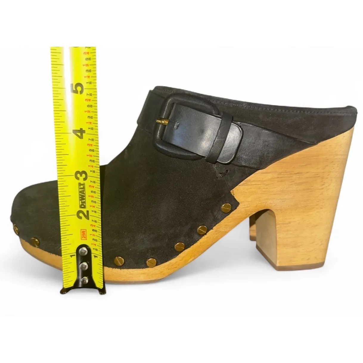 Veronica Beard  Black Suede‎ leather Dacey mule clogs 9.5 - Image 9