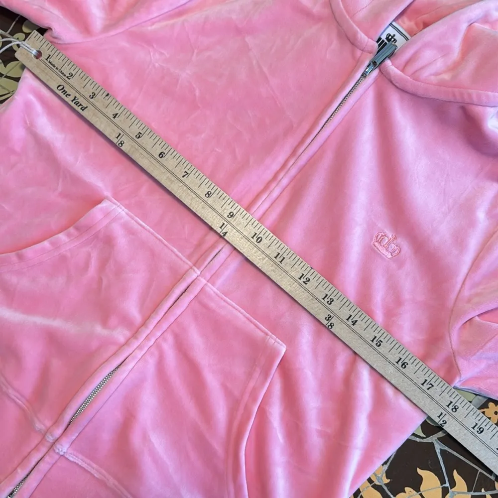 JUICY by JUICY COUTURE Pink Velour Tracksuit with Hoodie Sz: M - Image 9