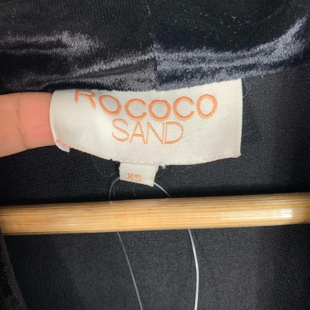 Rococo Sand Velvet Star sequin faux wrap star dress Black Size XS - Image 7