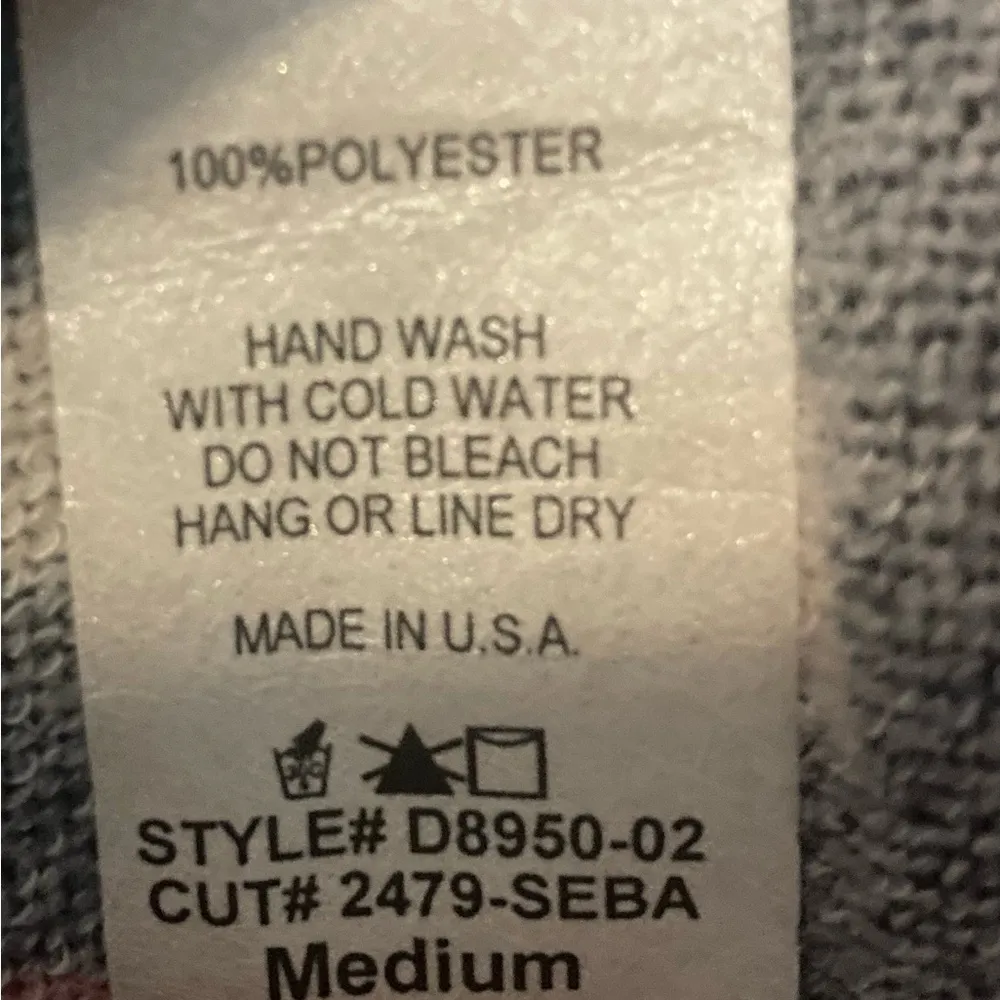 PEACH LOVE CREAM CALIFORNIA Chevron Dress Blue Pink Black White Size M - Image 9