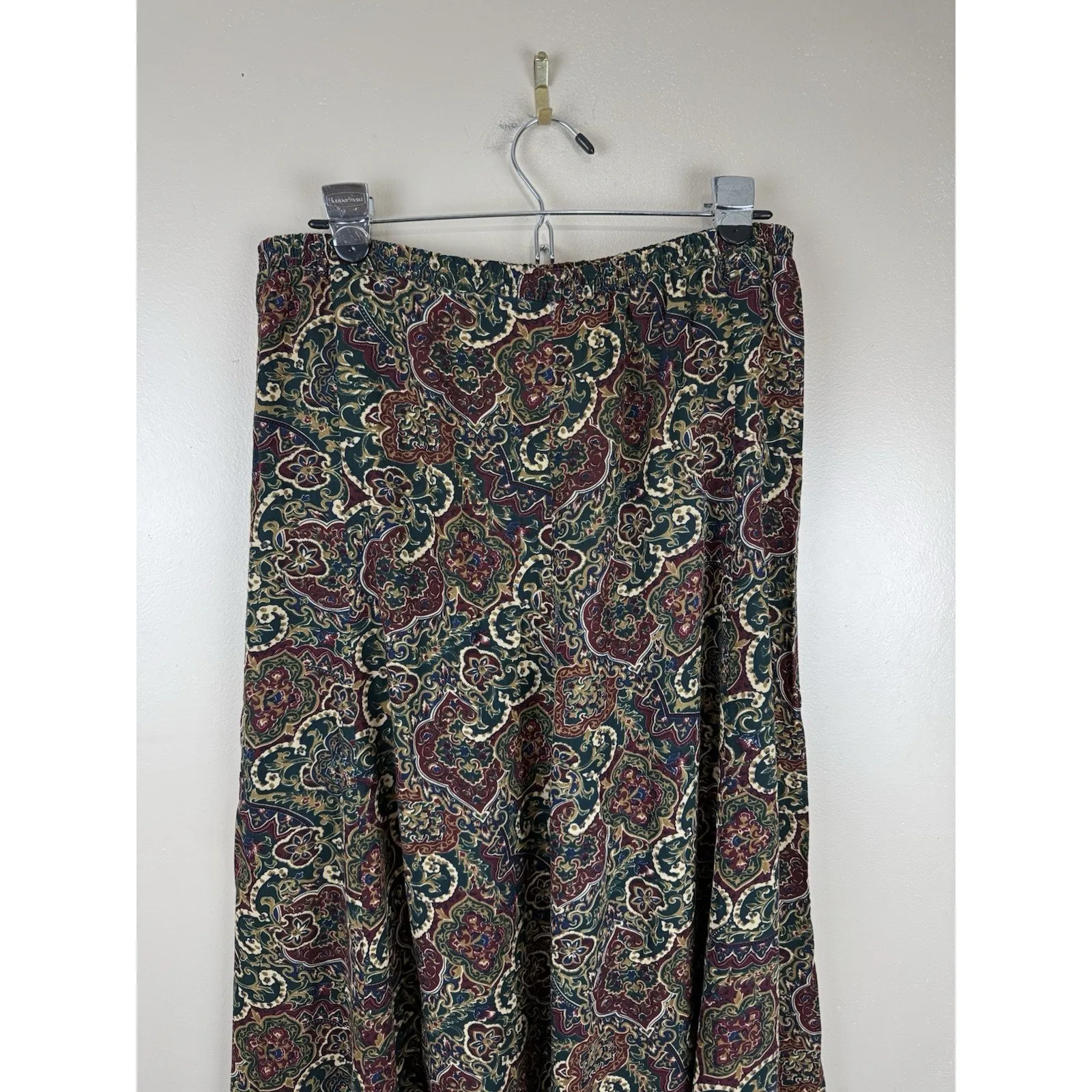 Liz Baker Essentials Women’s 90s Vintage Paisley Maxi Skirt Rayon, Size M - Image 5