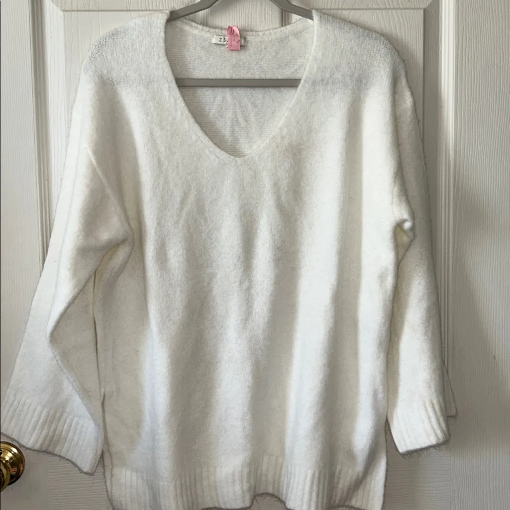 Z Supply Weekender Soft Modern Sweater in Color Sea Salt Size Small‎ - Image 5