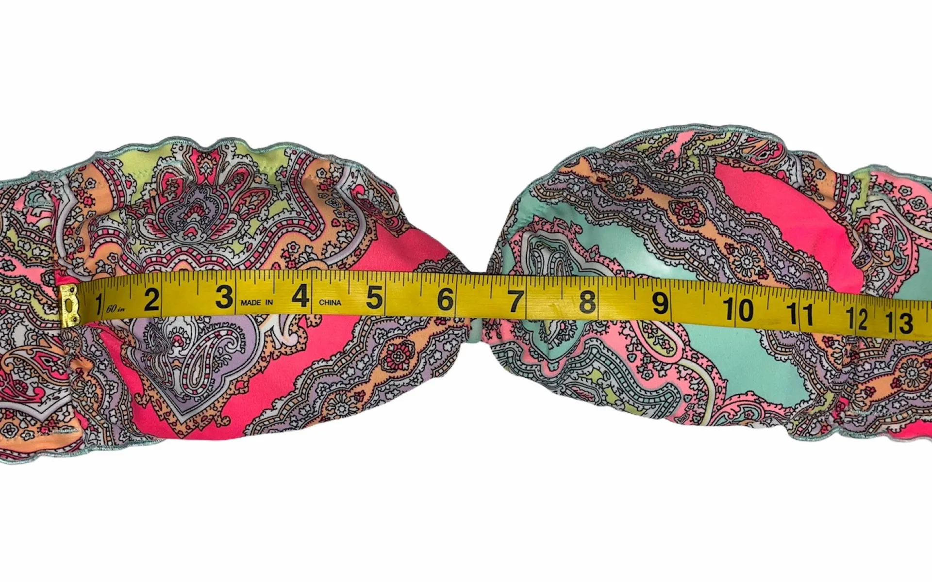 VICTORIA SECRET Paisley Ruffle Bikini Top Size M - Image 4
