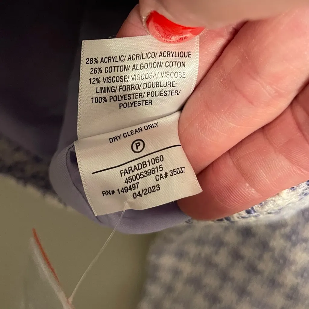 Favorite Daughter Lavender Tweed Blazer Purple Size 12 - Image 5