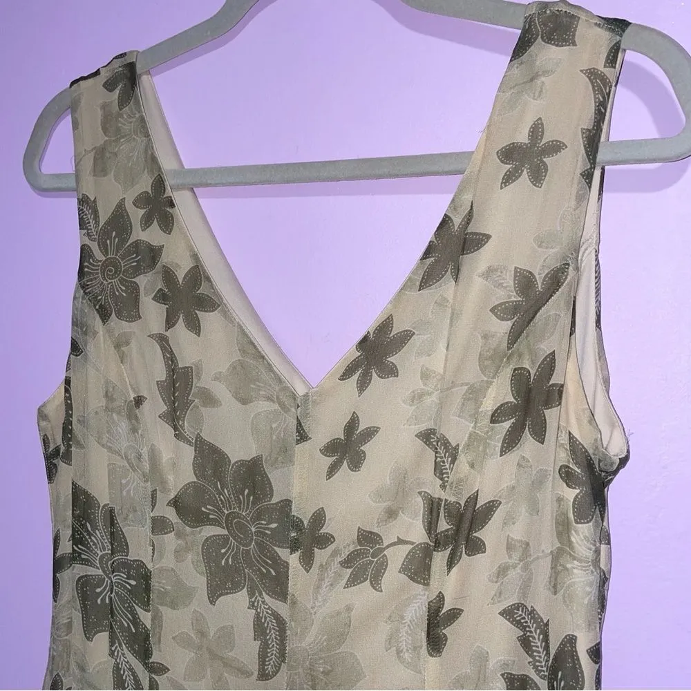 Vintage Jonathan Martin Y2K Silk Midi Dress Women Size 8 Whimsical Floral Fairy - Image 2