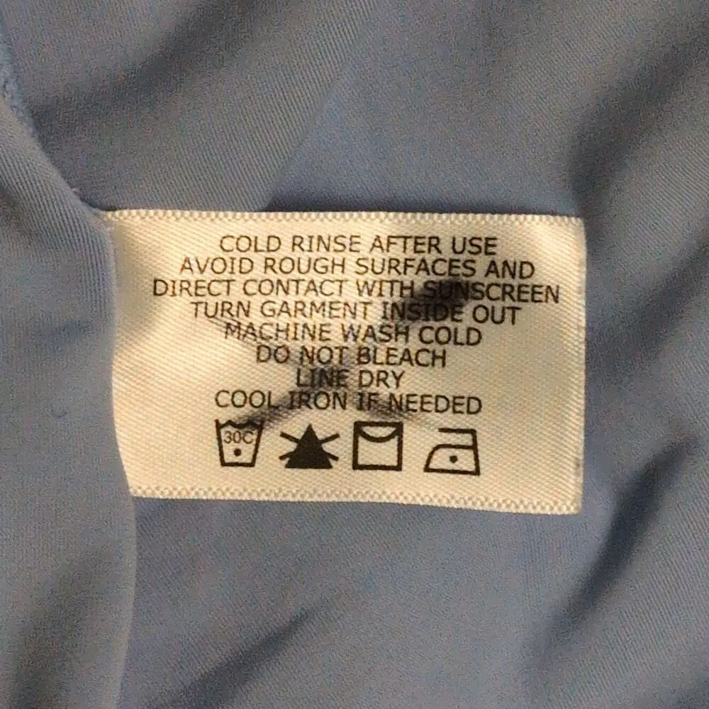 Coolibar Seacoast Swim Cover Up Dress Blue Tunic Long Sleeve Hooded Size M Size M - Image 5