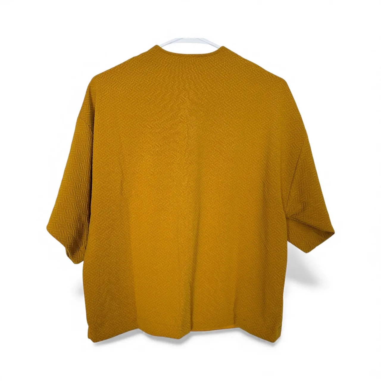 Anthropologie Sunday in Brooklyn Open Short Sleeve Jacket Oversized XS Lagenlook - Image 3