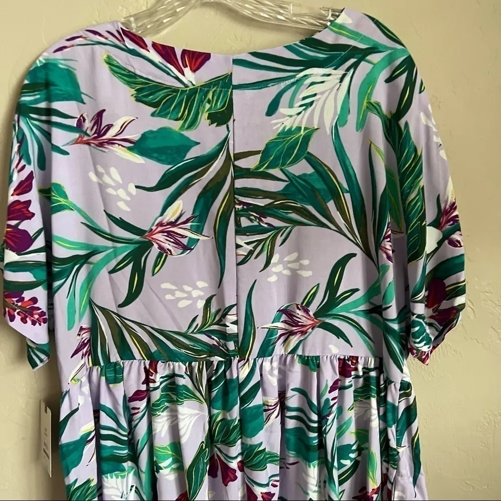 NWT Terra‎ & Sky Purple Island Floral Babydoll Dress - Image 7