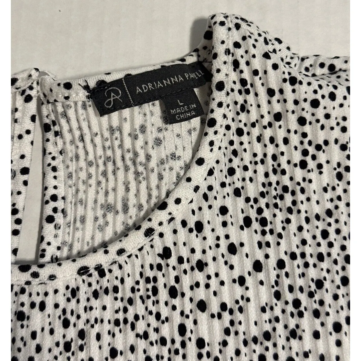 Adrianna‎ Papell Ladies Blouse Top Shirt Black And White Large - Image 2