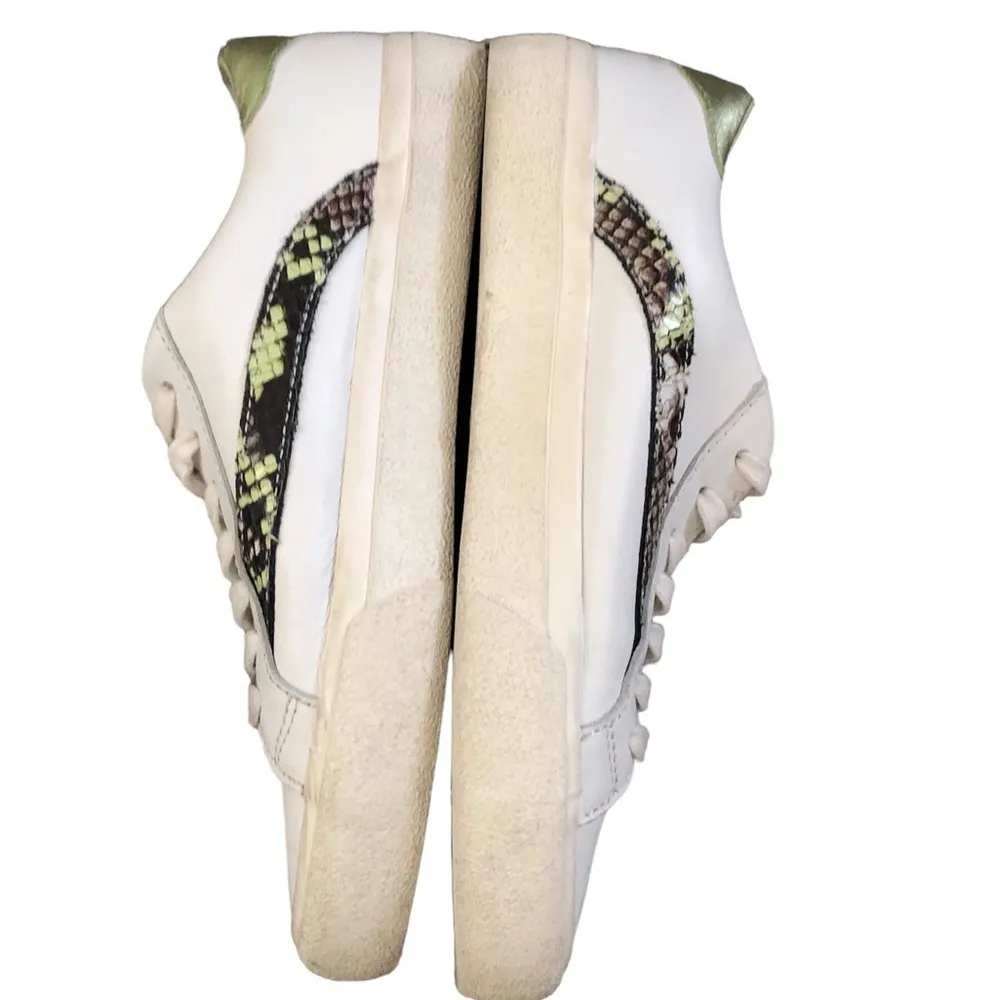 Madewell low top sidewalk snake skin embossed leather sneakers size 7.5 AH767 - Image 6