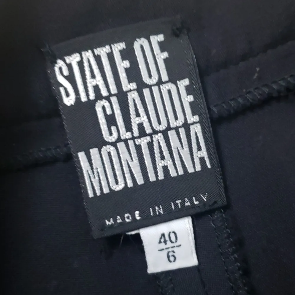 State of Claude Montana Cigarette pant ( taught Mqueen) Italian made nwt 80’s Black Size 4 - Image 7