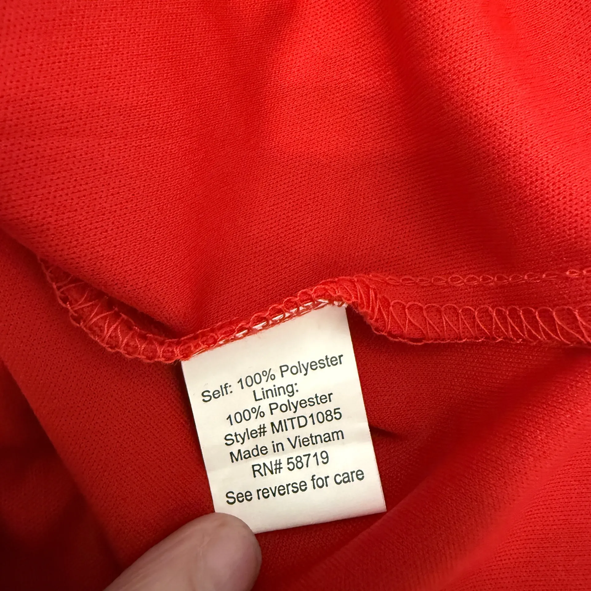 NY Collection Women’s Red Floral Print Ruffle Knee Length Dress Size Large - Image 8