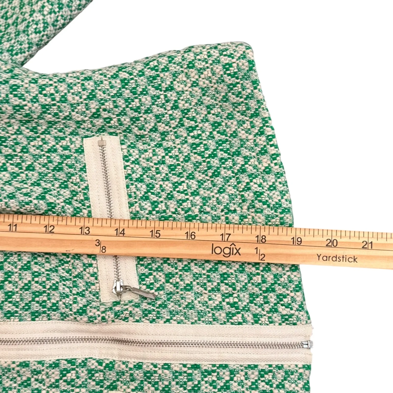 Cabi Style 726 Clover Tweed Crop Jacket Womens 4 Green Preppy Knit Career Office - Image 11