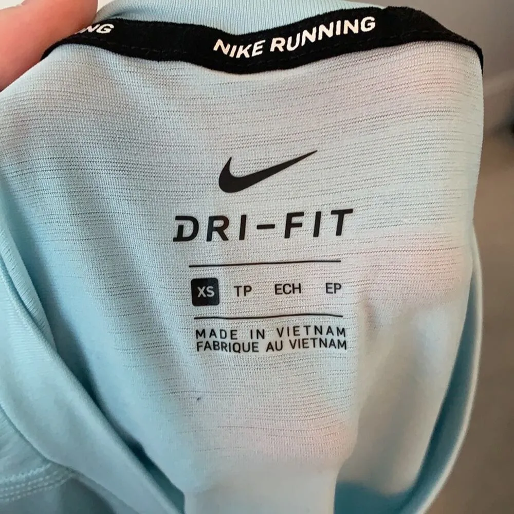 Nike Running Dri Fit Light Blue Sleeveless Crewneck Tank Top Womens XS - Image 4