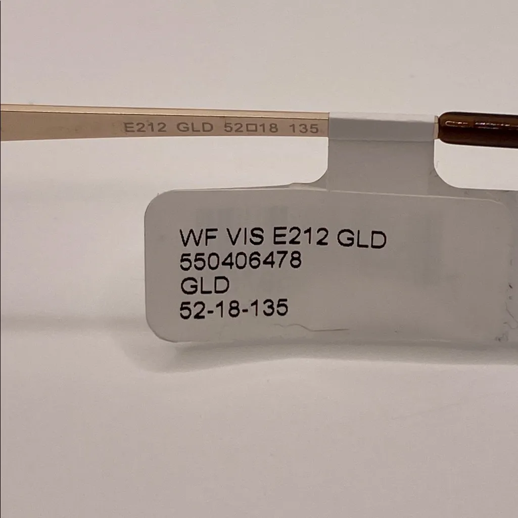 Visage E212 gold metal eyeglasses frames rectangular 52 - Image 12