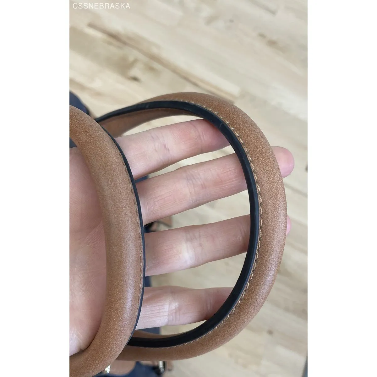 Simply Noelle Navy Blue‎ and Tan Women's Large Satchel Bag - Image 11