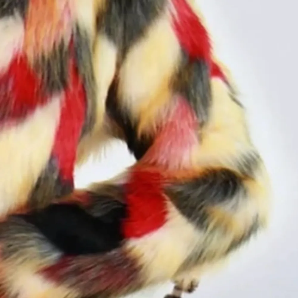 NEW Womens Shabby Faux Fur Jacket Lined S Multiple - Image 5